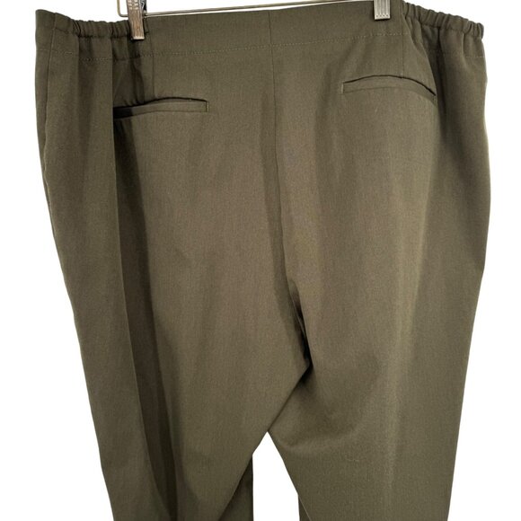Talbots Women's Plus Size Pants 22W Olive Green Polyester Viscose Blend - Picture 8 of 8